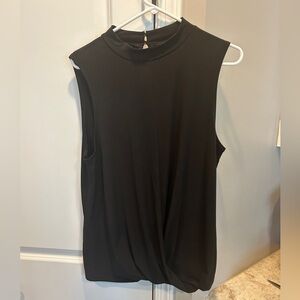 Banana Republic Black Sleeveless Mock Neck Tank Top Large